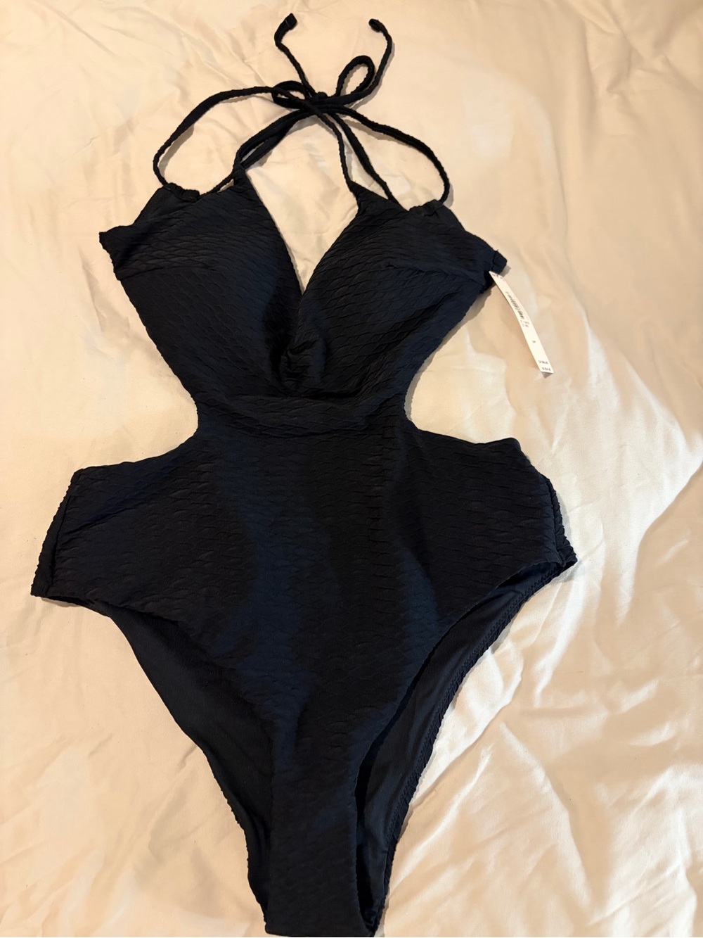 Victoria’s Secret Black One- Piece Swimsuit - Classic Halter Cutout